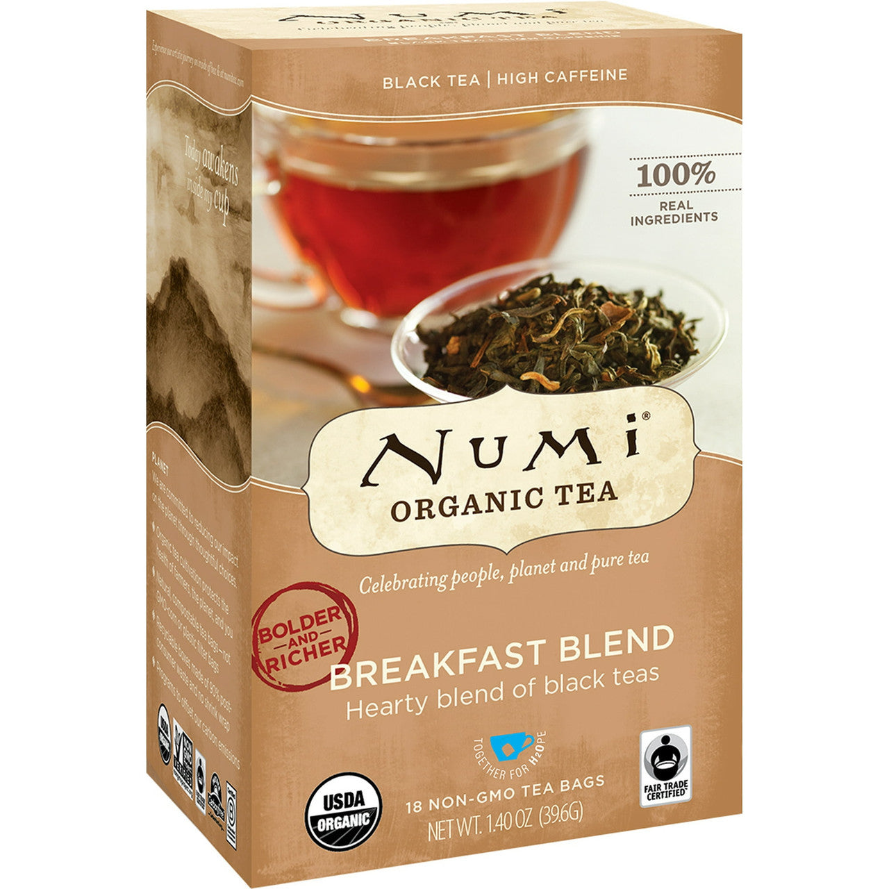 Numi Organic Breakfast Blend Tea, Formerly Morning Rise - 18 Bags